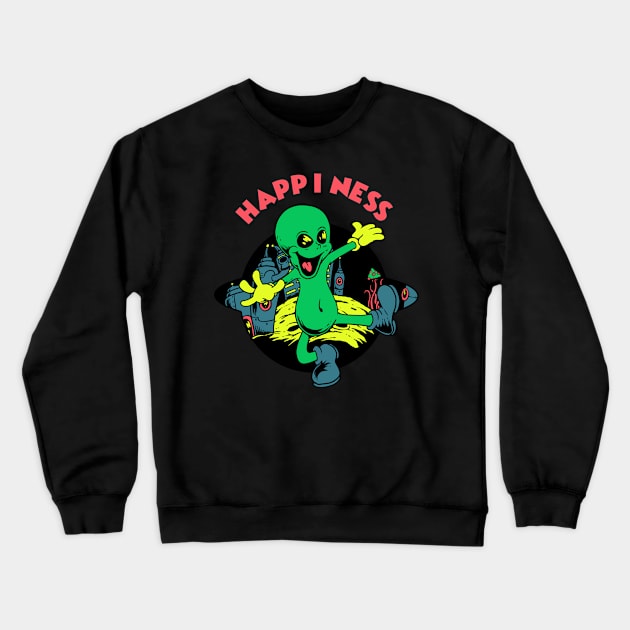 Happiness Crewneck Sweatshirt by Alien Version